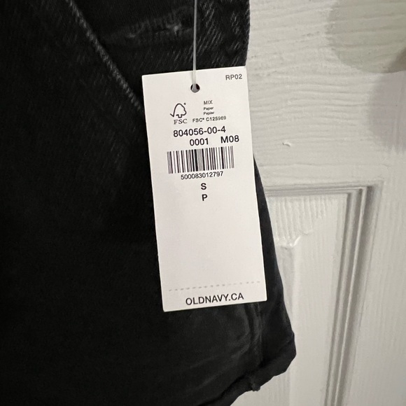 Short overalls black denim NEW WITH TAGS - Picture 6 of 6
